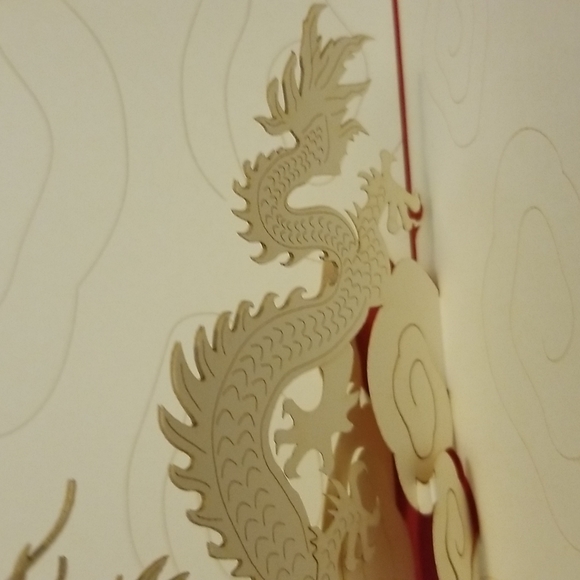 Beautiful Handmade Papercutting 3D Dragon card - Picture 6 of 7